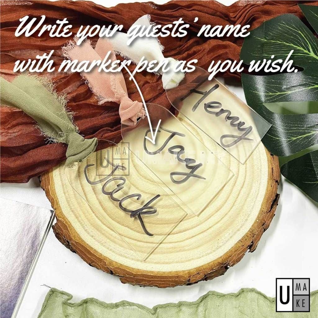 Acrylic Wedding Place Cards (10pcs)