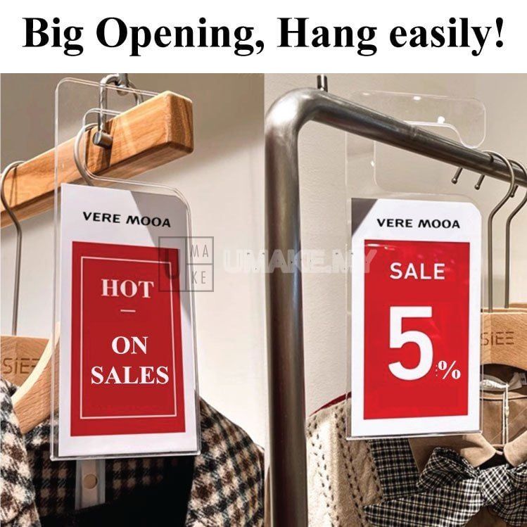 Acrylic Hanger Price Tag Display (A6)