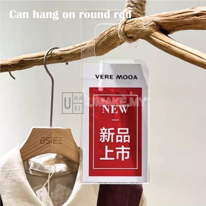 Acrylic Hanger Price Tag Display (A6)