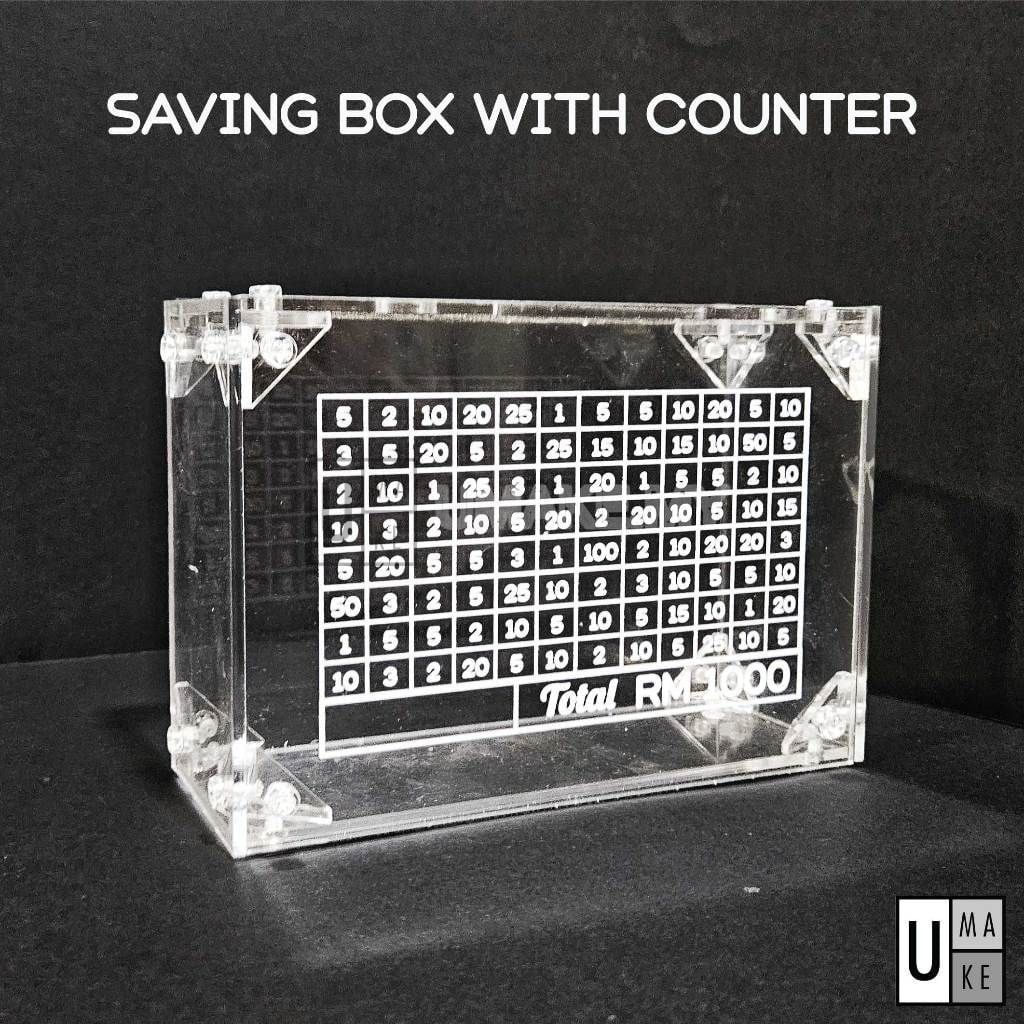 Acrylic Piggy Bank with Counter
