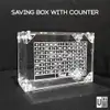 Acrylic Piggy Bank with Counter view 2