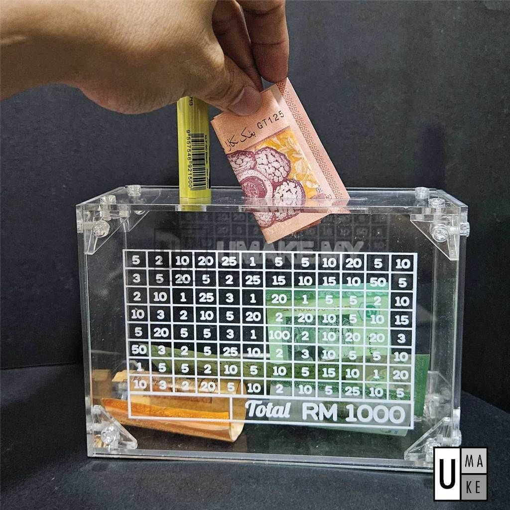 Acrylic Piggy Bank with Counter