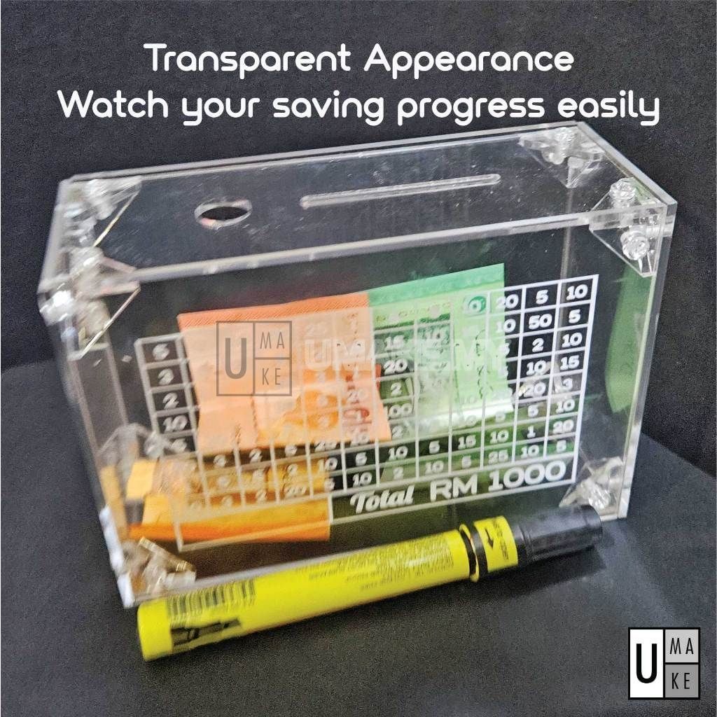 Acrylic Piggy Bank with Counter