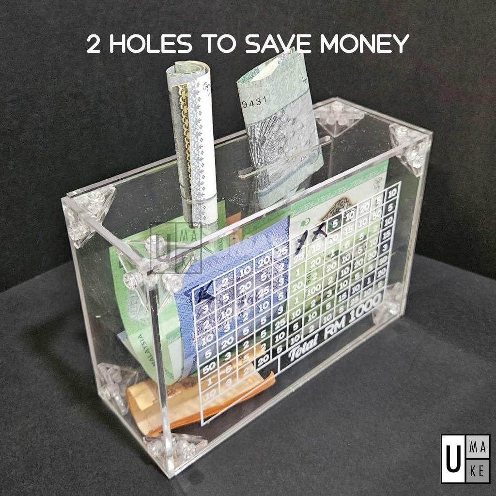 Acrylic Piggy Bank with Counter