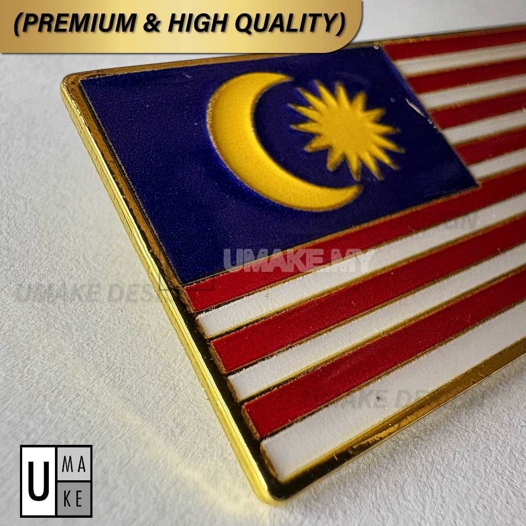 Metal Malaysia Flag Badge (KPM 2025 Spec)
