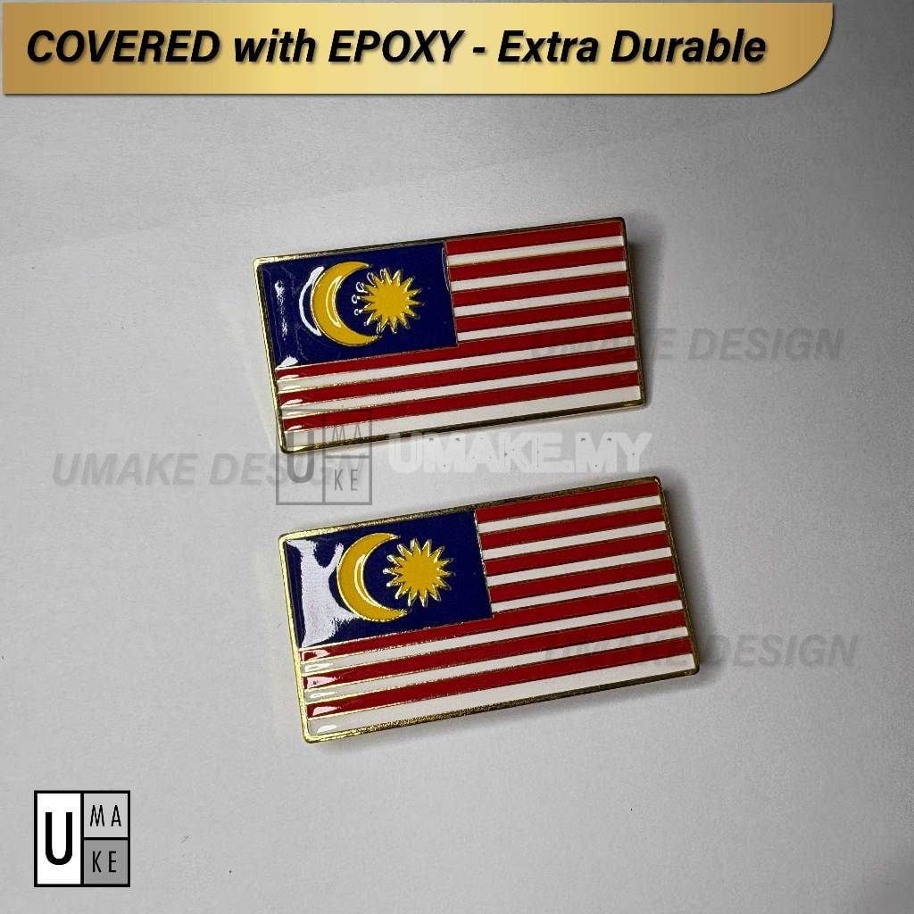 Metal Malaysia Flag Badge (KPM 2025 Spec)