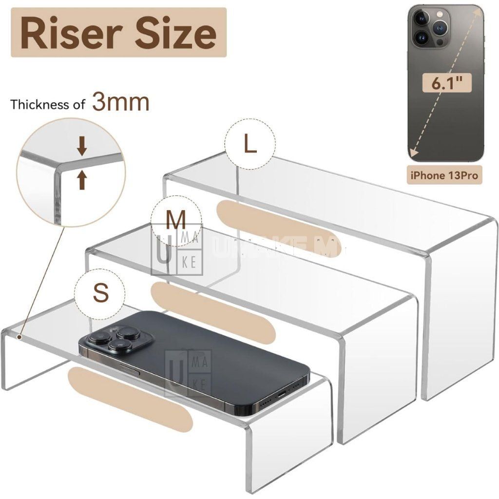 Acrylic Shoe Display Stand Set (S/M/L)