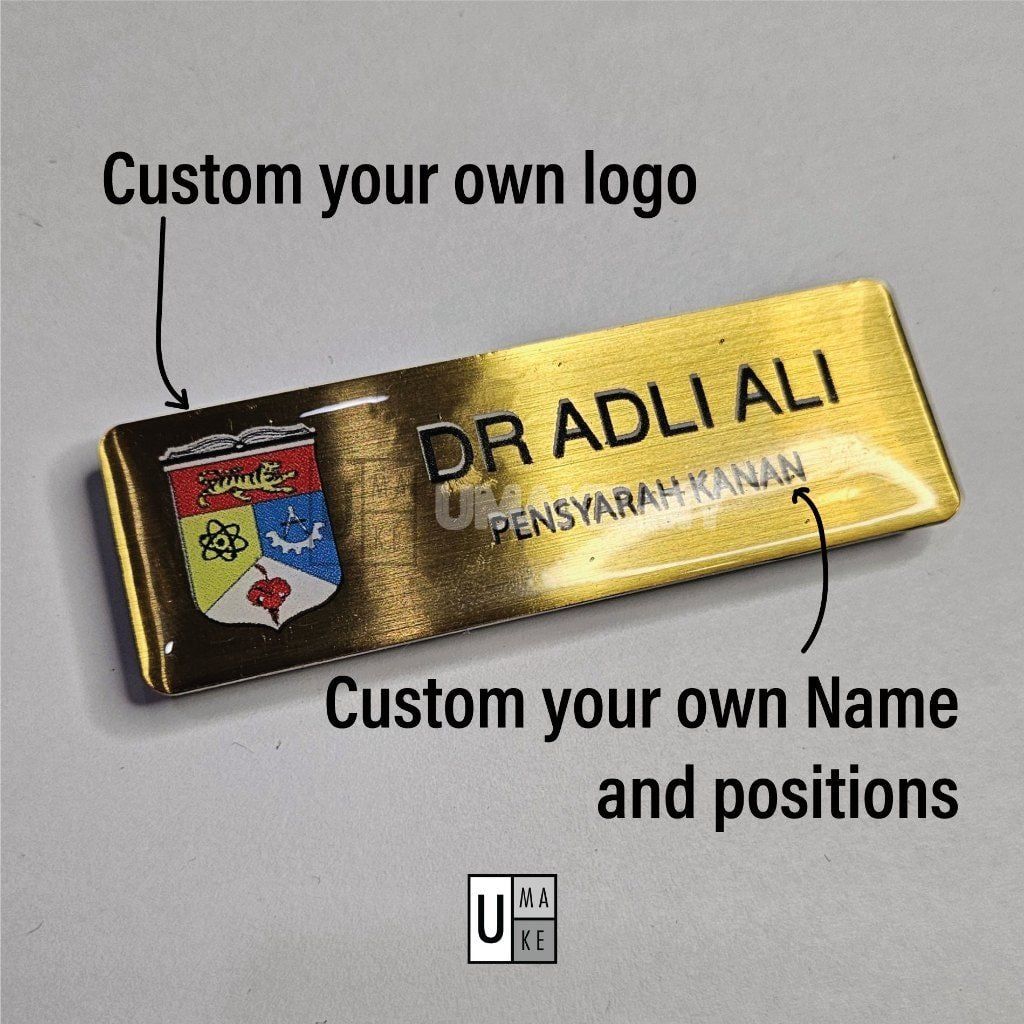 Stainless Steel Epoxy Name Tag (Custom Logo)