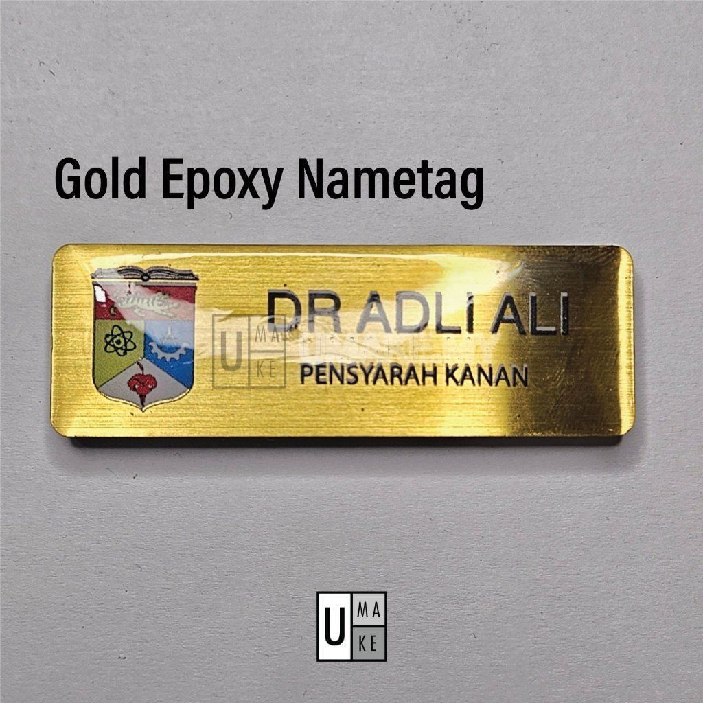 Stainless Steel Epoxy Name Tag (Custom Logo)