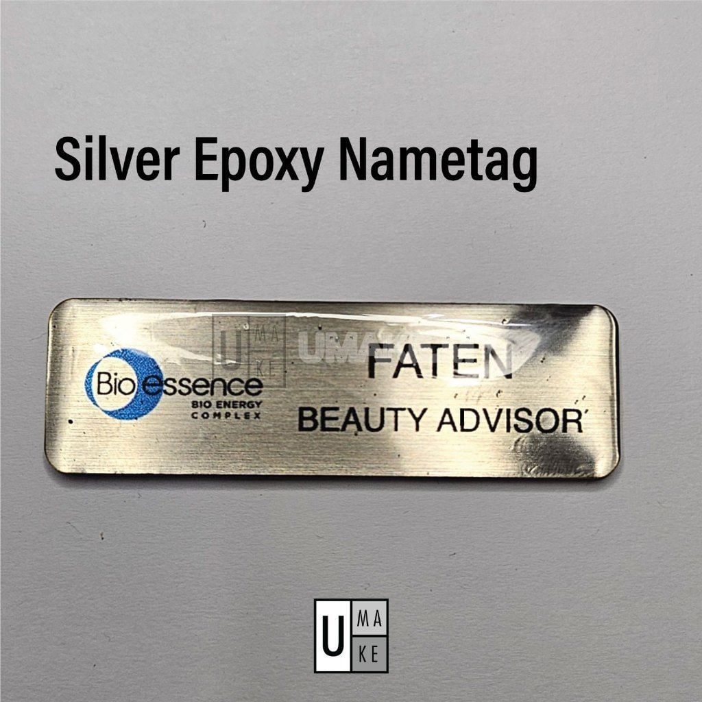 Stainless Steel Epoxy Name Tag (Custom Logo)