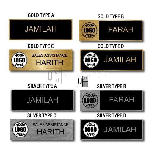 Stainless Steel Epoxy Name Tag (Custom Logo)