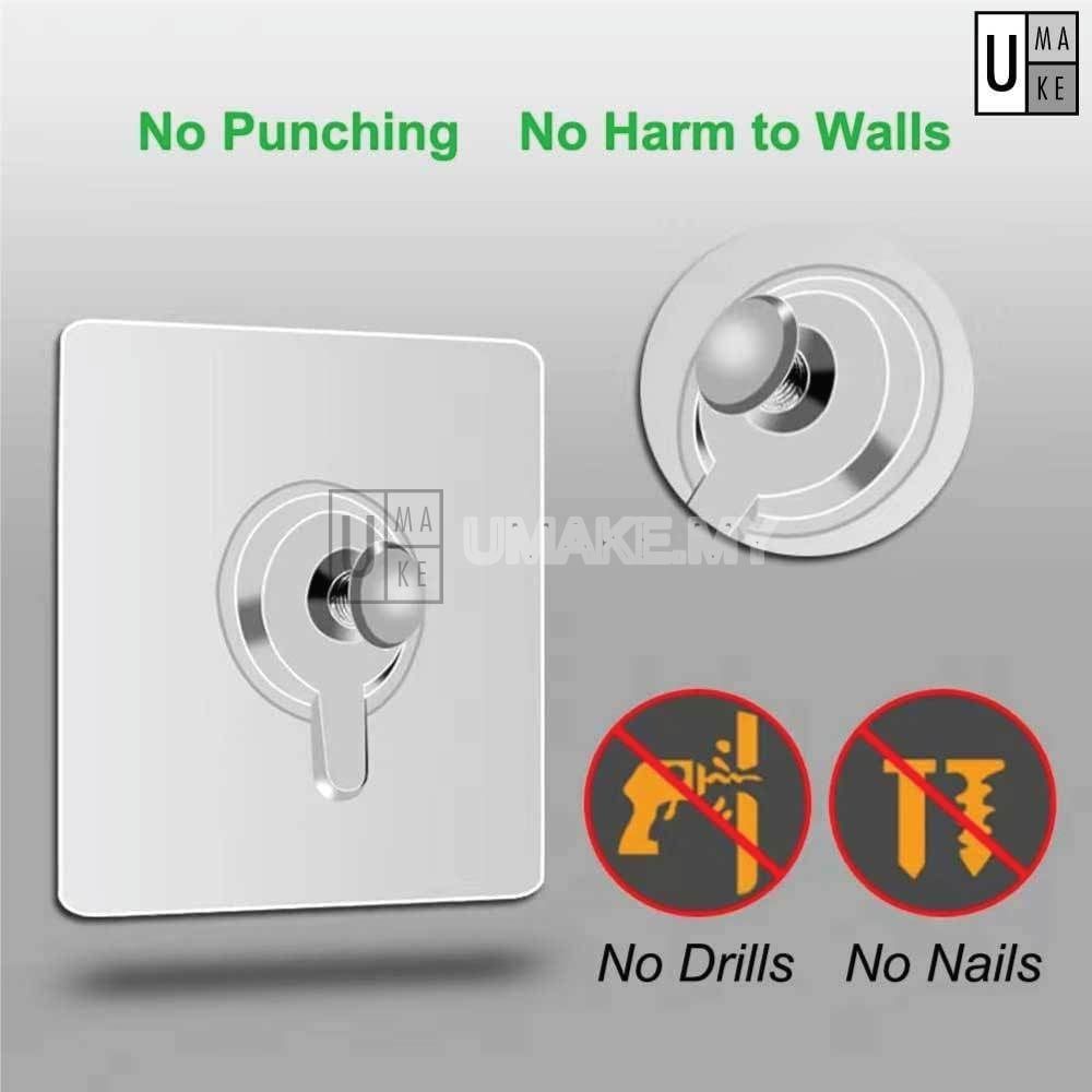 Heavy Duty Adhesive Wall Hook (No Drill)