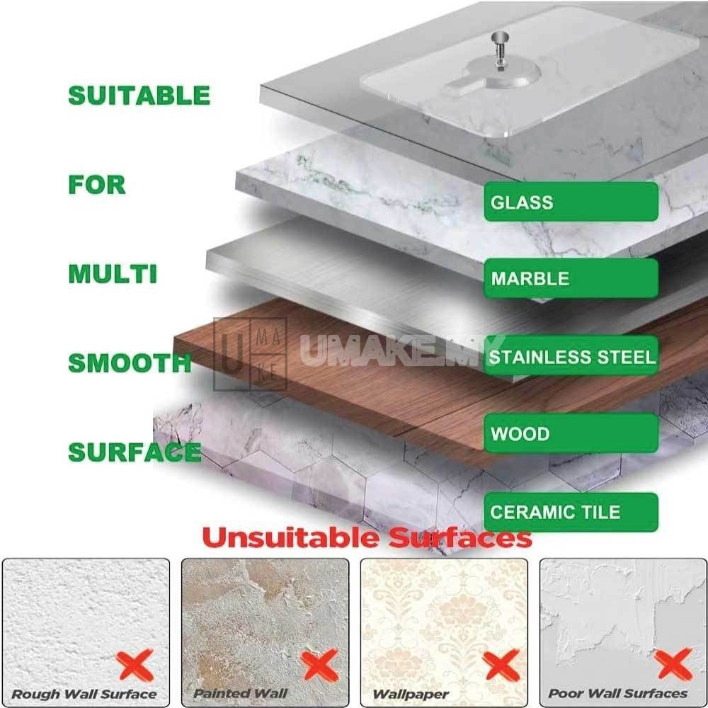 Heavy Duty Adhesive Wall Hook (No Drill)