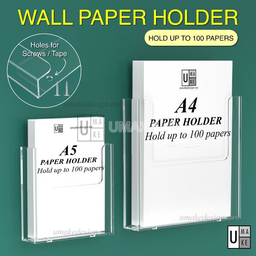 Acrylic Wall Mounted Brochure Holder