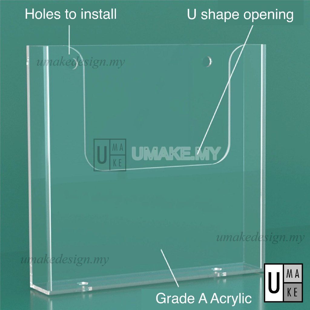 Acrylic Wall Mounted Brochure Holder