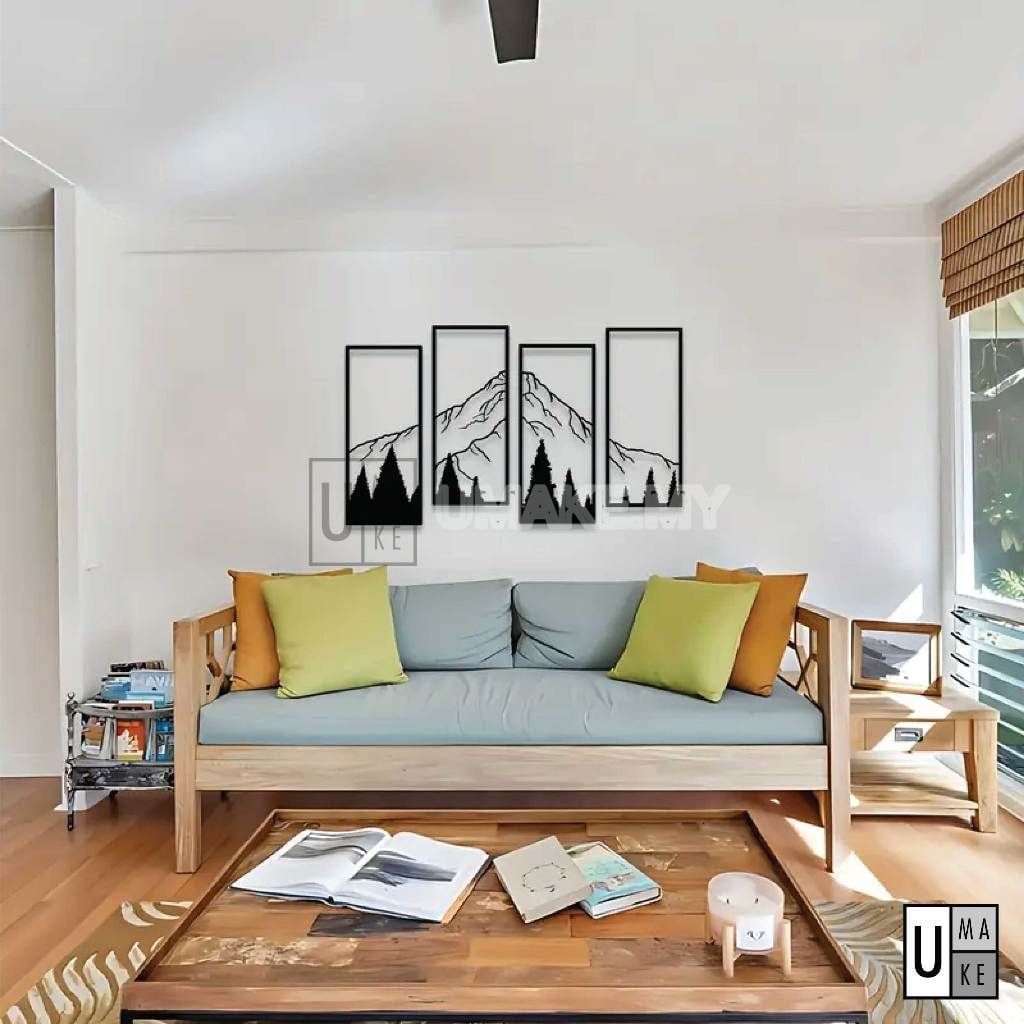 Nordic Matte Black Metal Wall Art