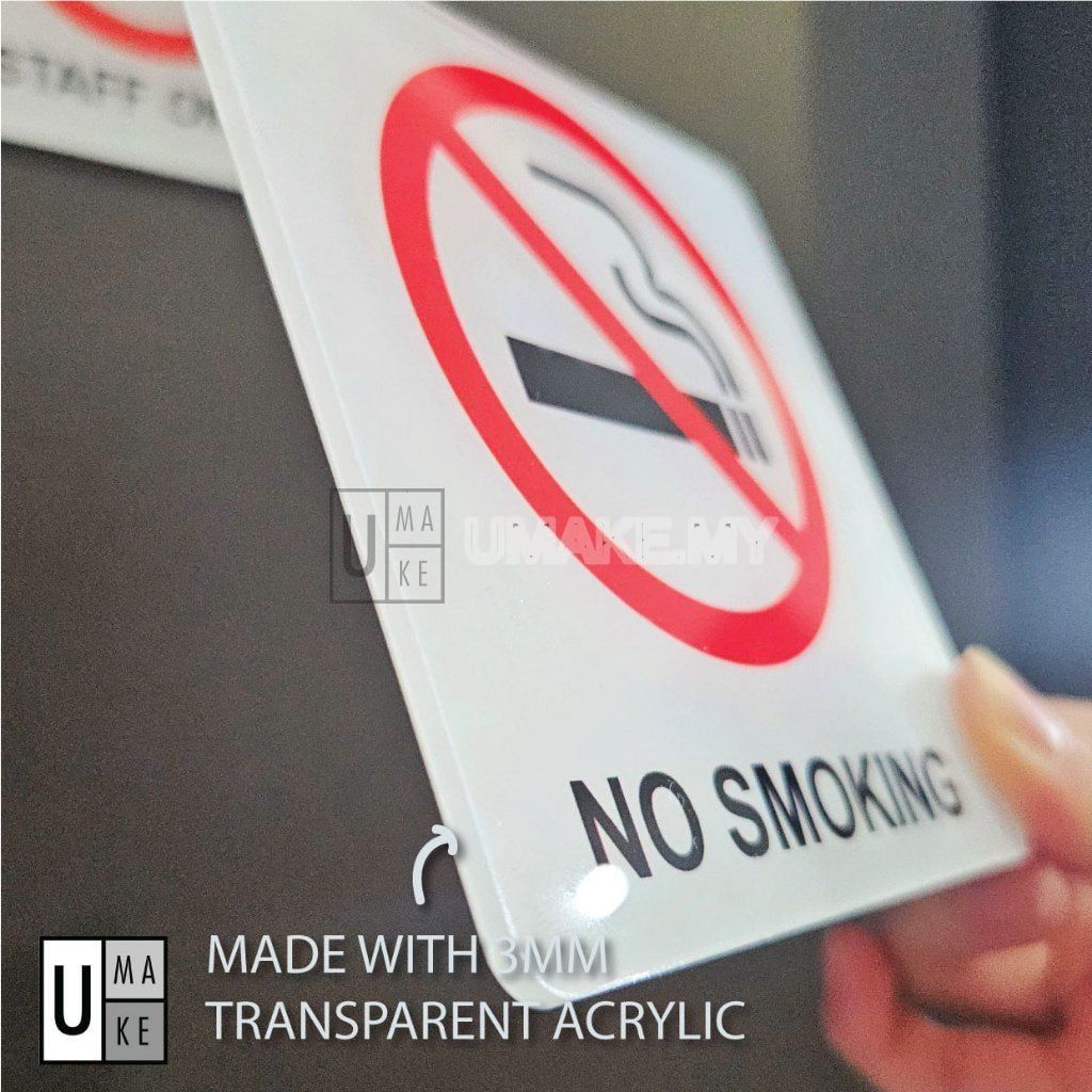 Acrylic Prohibition Sign (30 Designs)