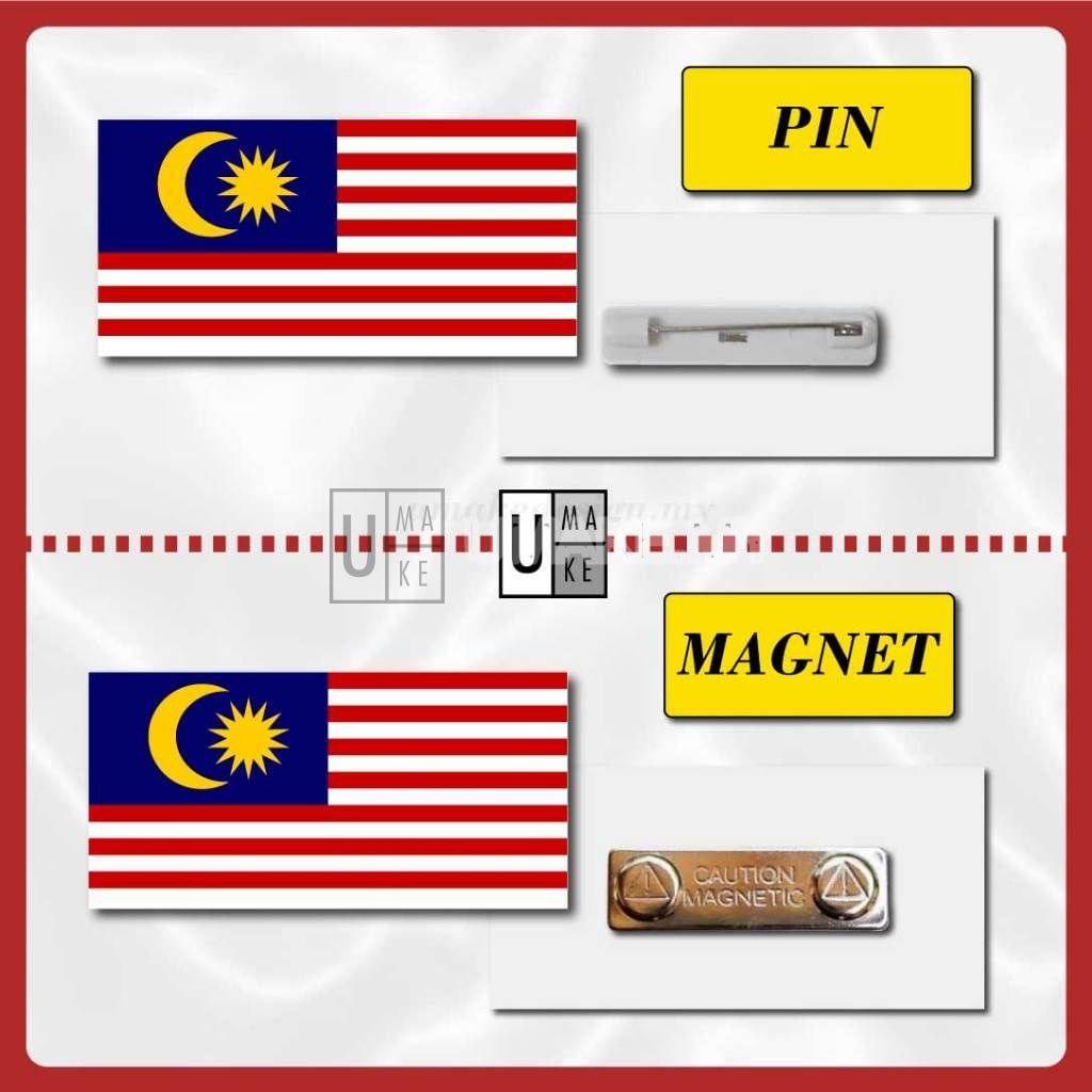 Malaysia Flag Badge — Acrylic (Pin/Magnet)