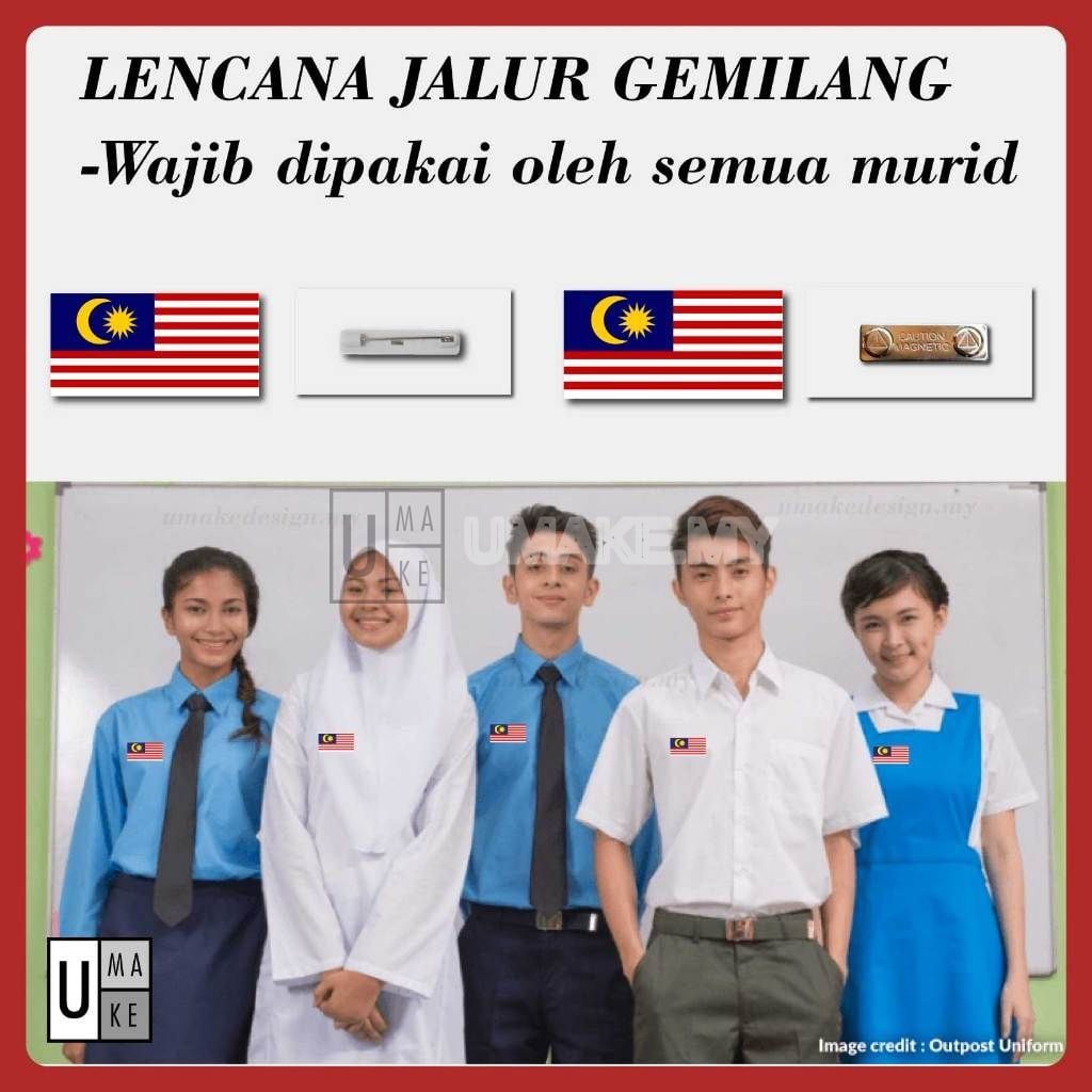 Malaysia Flag Badge — Acrylic (Pin/Magnet)