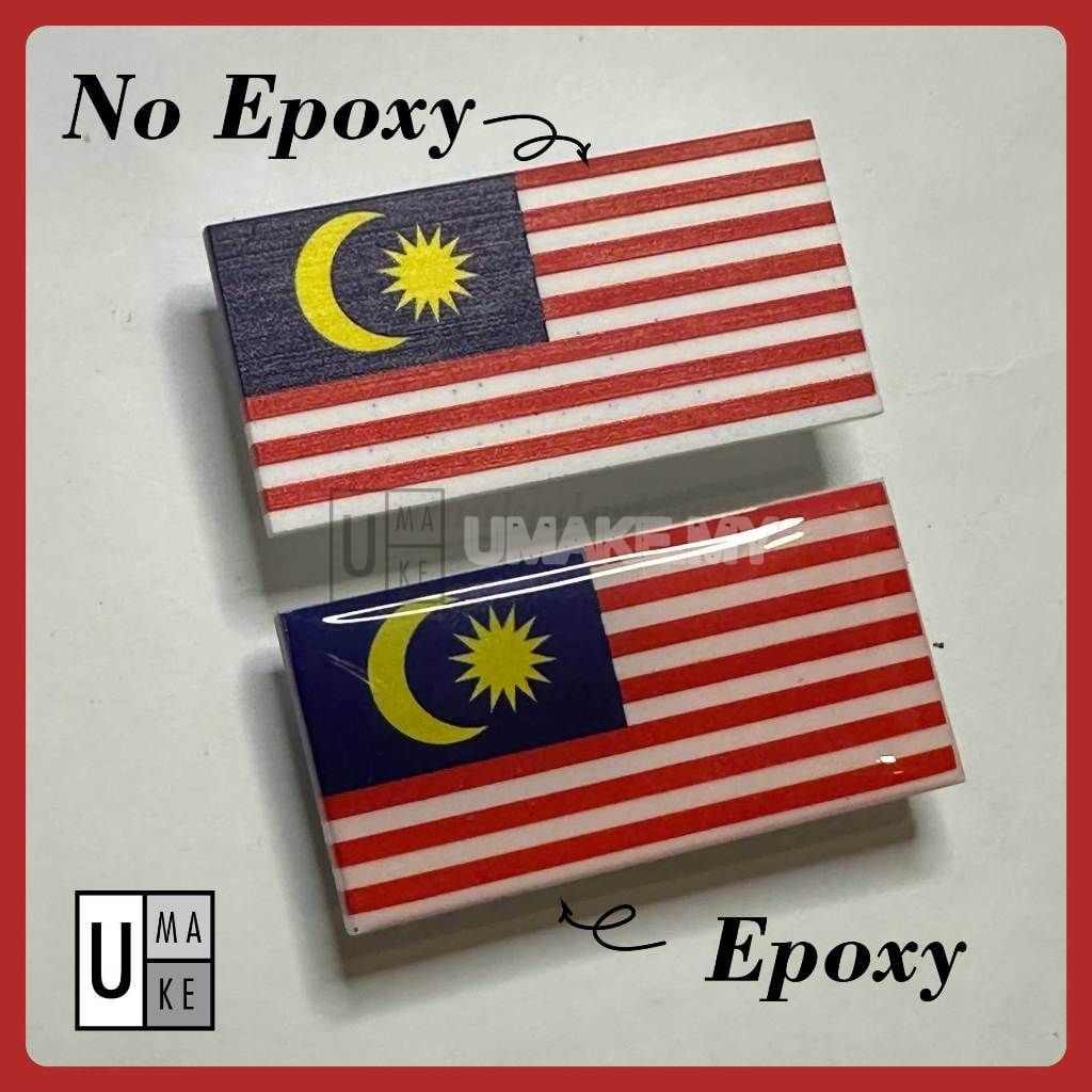 Malaysia Flag Badge — Acrylic (Pin/Magnet)