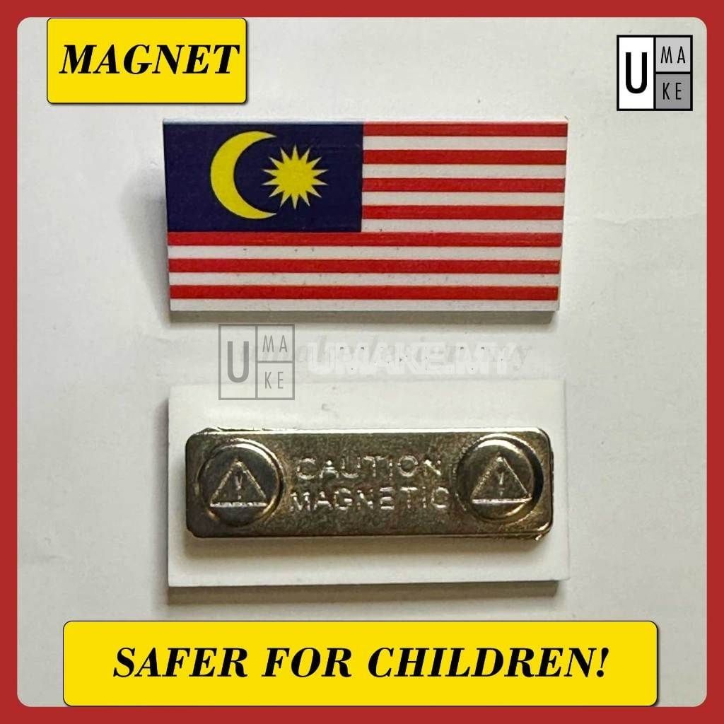 Malaysia Flag Badge — Acrylic (Pin/Magnet)