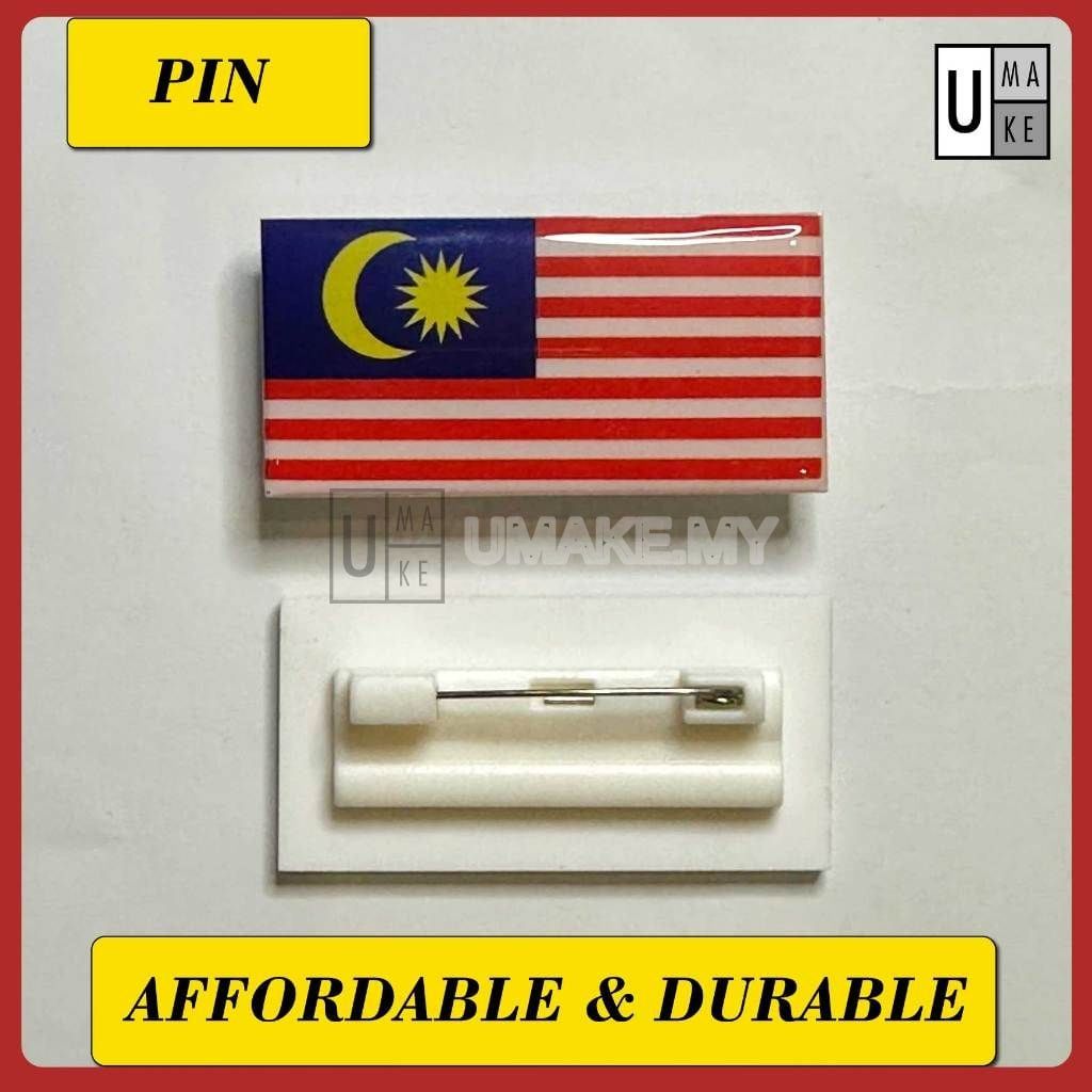 Malaysia Flag Badge — Acrylic (Pin/Magnet)