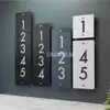 Contemporary Vertical House Number Sign view 2