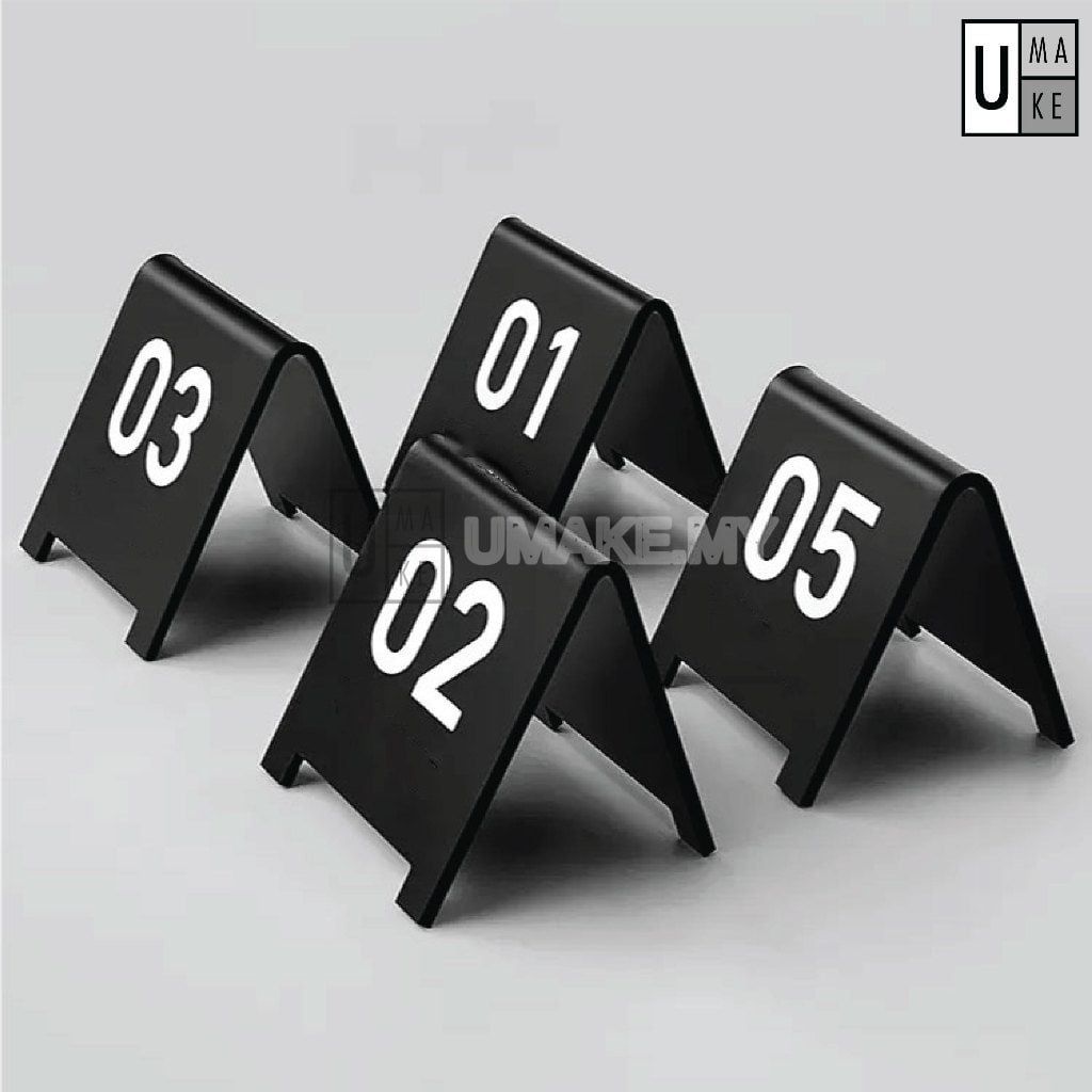 Acrylic V-Shape Table Number Set (5pcs)