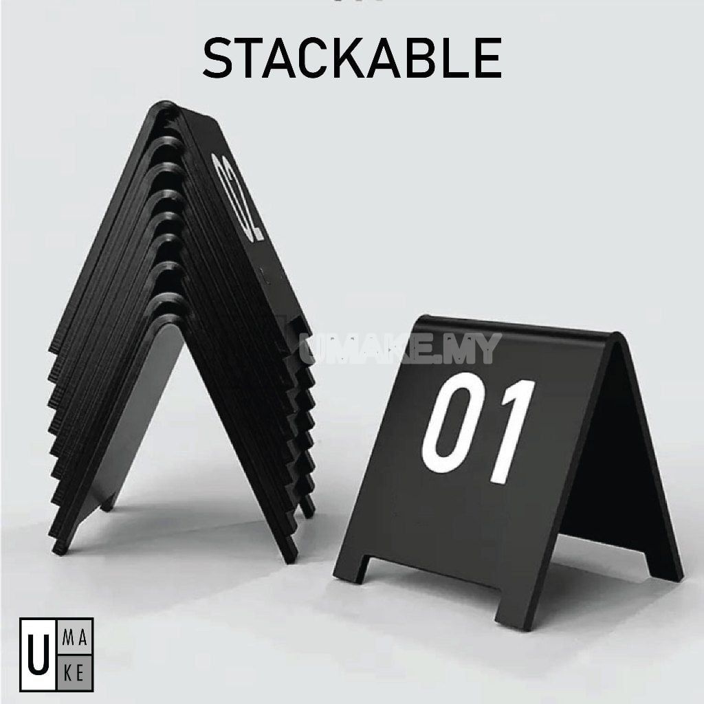 Acrylic V-Shape Table Number Set (5pcs)