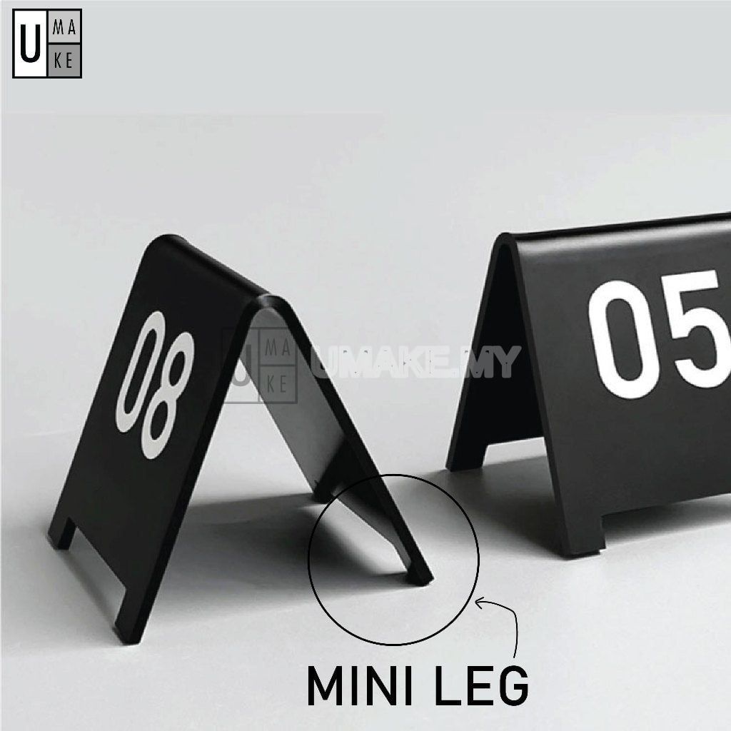Acrylic V-Shape Table Number Set (5pcs)