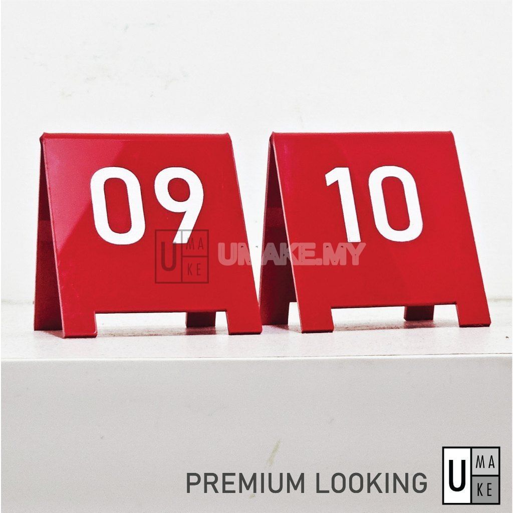 Acrylic V-Shape Table Number Set (5pcs)