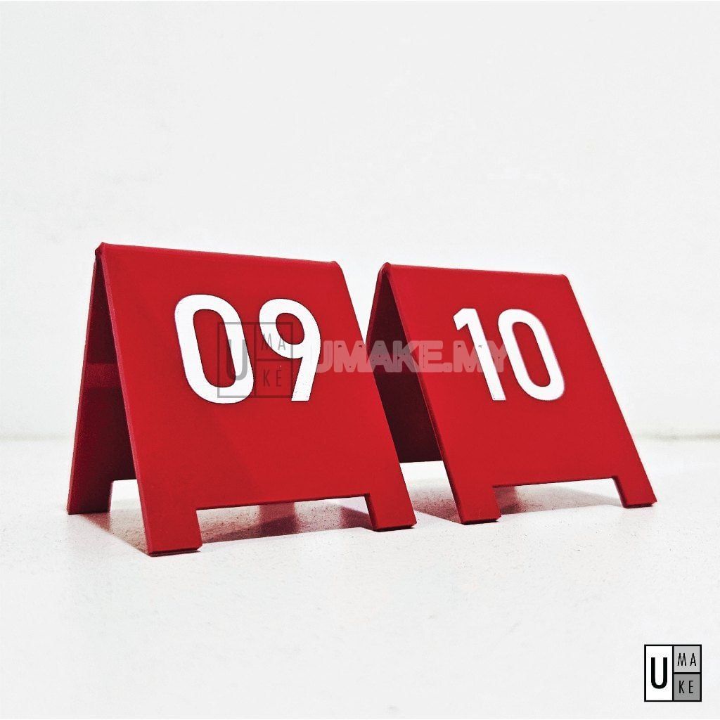 Acrylic V-Shape Table Number Set (5pcs)