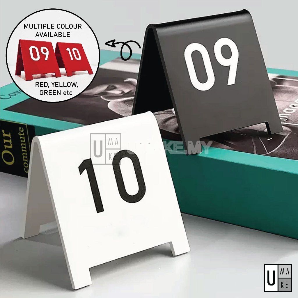 Acrylic V-Shape Table Number Set (5pcs)