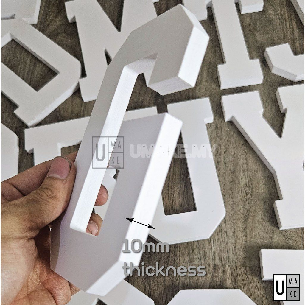 PVC 3D Alphabet & Number Letters (White)