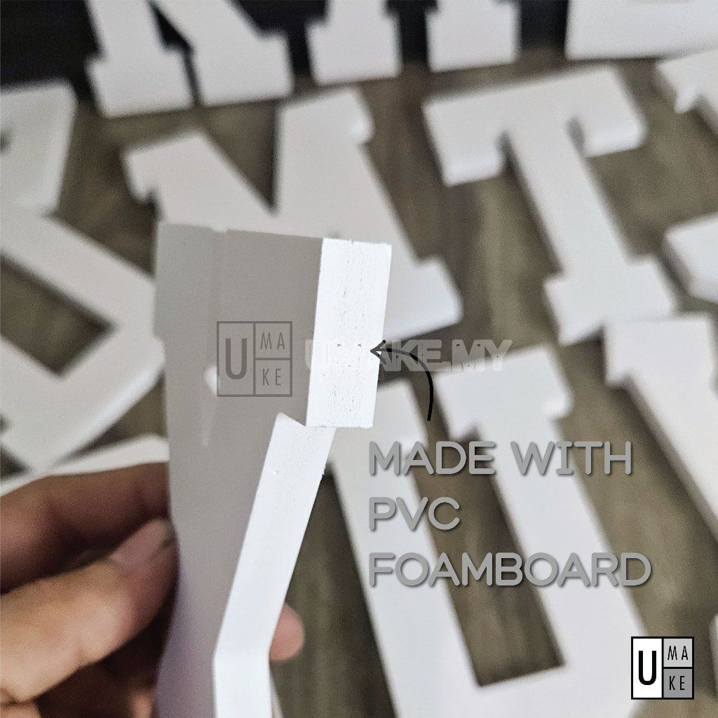 PVC 3D Alphabet & Number Letters (White)