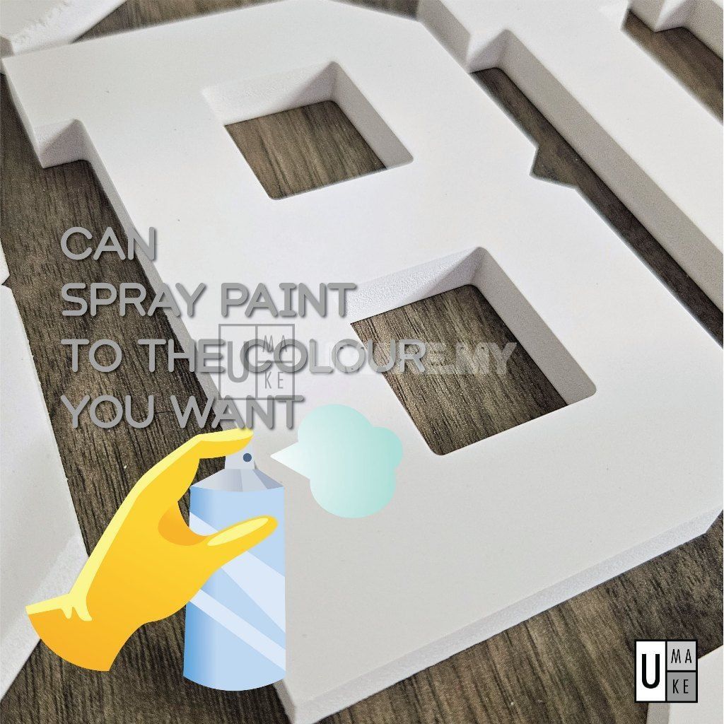 PVC 3D Alphabet & Number Letters (White)