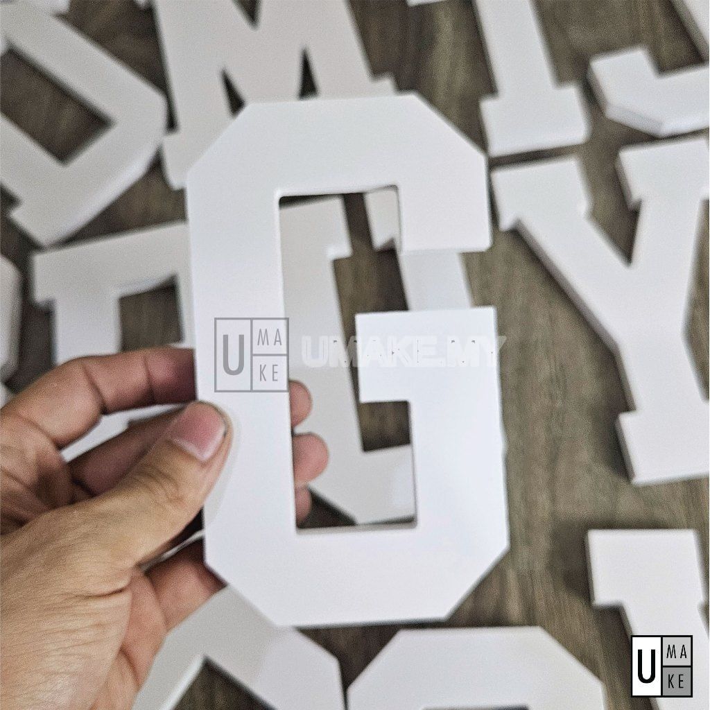 PVC 3D Alphabet & Number Letters (White)