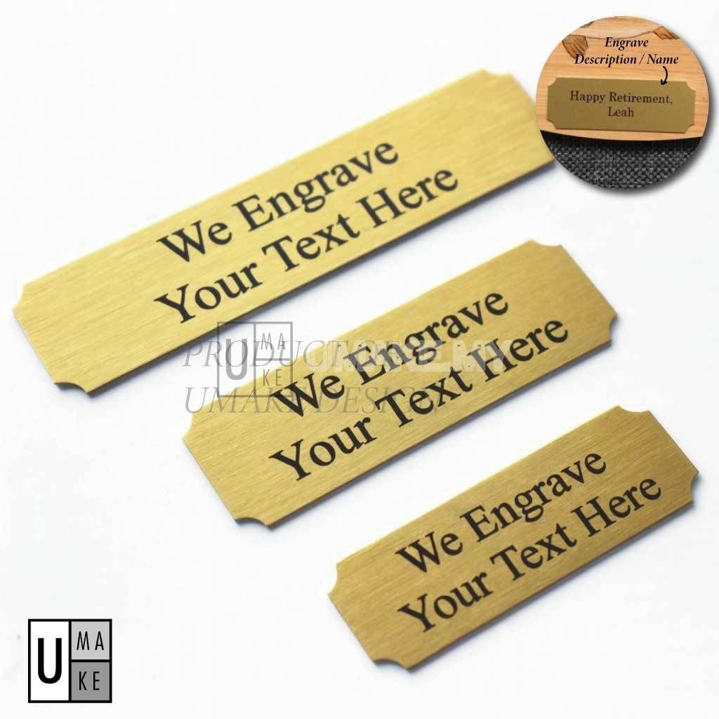 Engraved Stainless Steel Label Plate (Gold/Silver)
