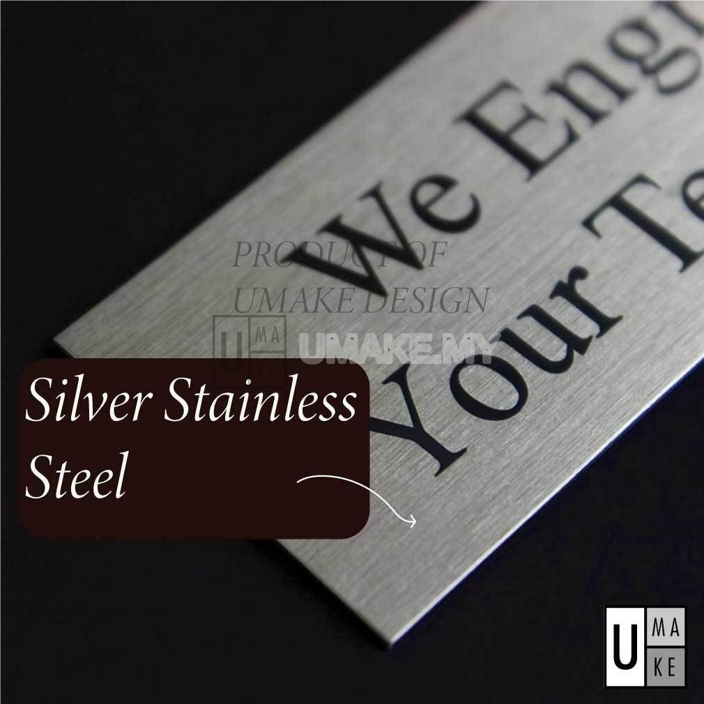 Engraved Stainless Steel Label Plate (Gold/Silver)