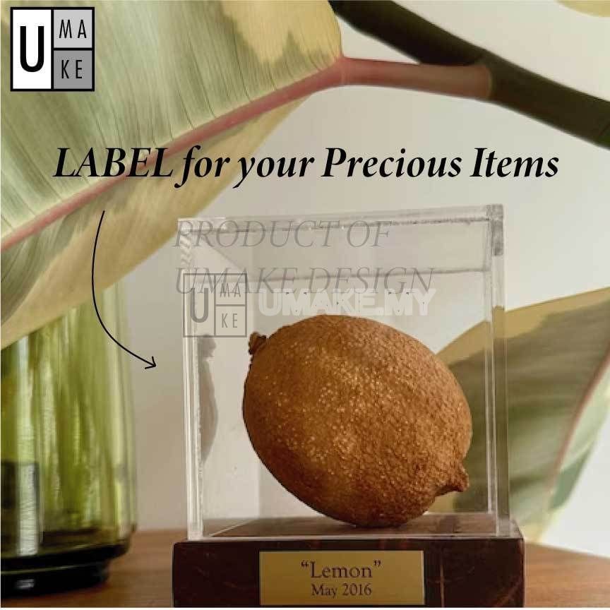 Engraved Stainless Steel Label Plate (Gold/Silver)