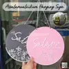 Assalamualaikum Round Hanging Door Sign view 3