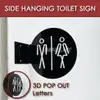 Side-Hanging Acrylic Toilet Sign view 2