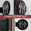 Side-Hanging Acrylic Toilet Sign view 3