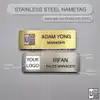 Stainless Steel Name Tag (Custom, Gold/Silver) view 2