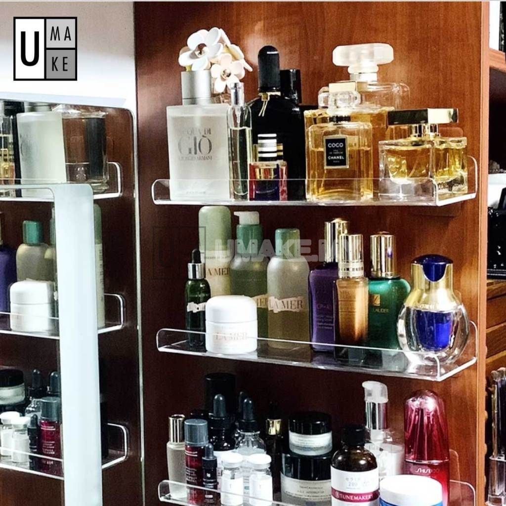 Acrylic Wall Shelf No-Drill (U/L Shape)