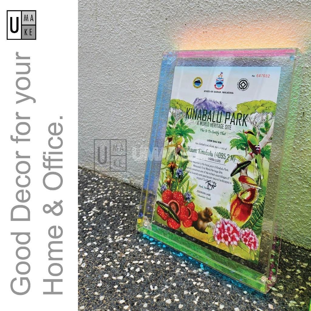 Floating Acrylic Photo Frame (Colourful)