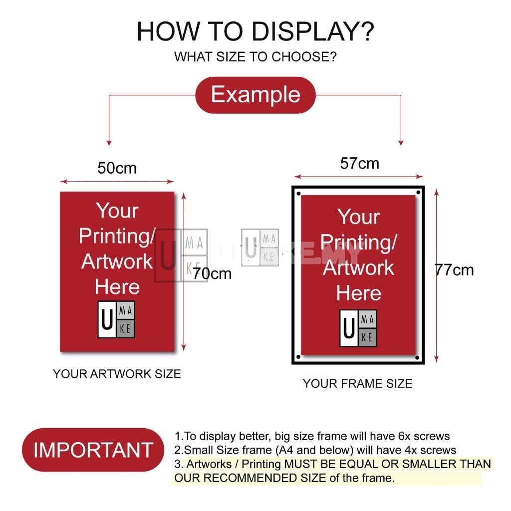 Floating Acrylic Photo Frame (Colourful)