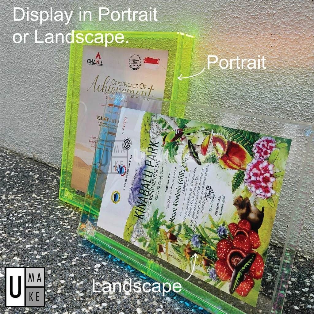 Floating Acrylic Photo Frame (Colourful)