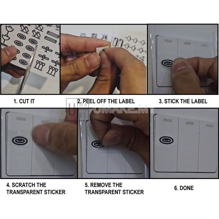 Borderless Switch Label Stickers