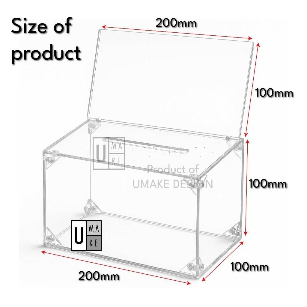 Acrylic Donation Box with Lock